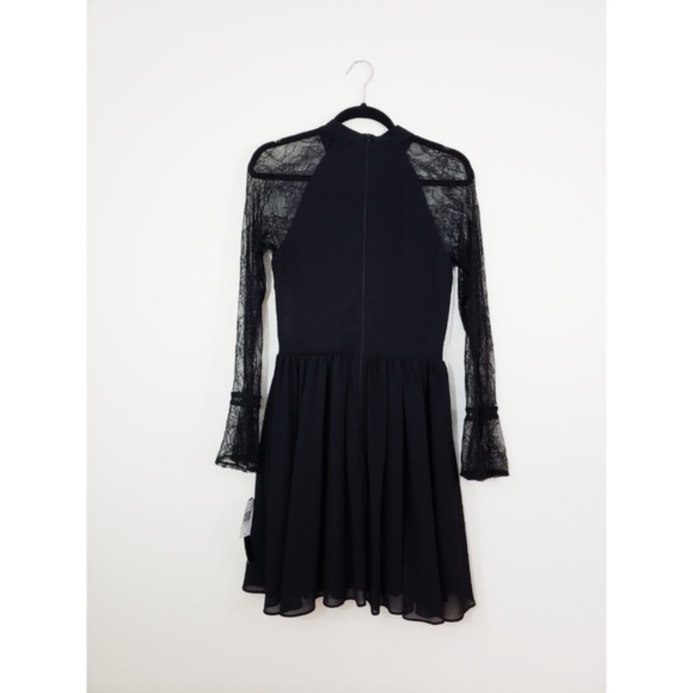 NWT My Michelle Black Lace Sleeve Dress - Picture 3 of 3